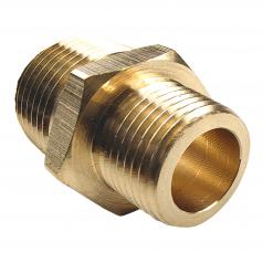 Ниппель латунный переходной пневмо 1/2"НР х 1/4"НР - 10 шт.