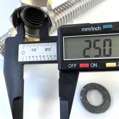 Сильфон для газа в оплетке ПВХ 3/4" 1,0 м ВР/НР