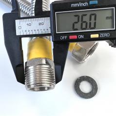 Сильфон для газа в оплетке ПВХ 3/4" 1,5 м ВР/НР