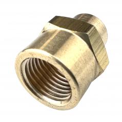 Муфта латунная переходная пневмо 1/4"ВР х 1/8"ВР