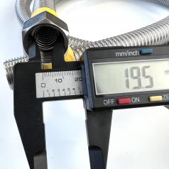 Сильфон для газа в оплетке ПВХ 1/2" 0,8 м ВР/НР