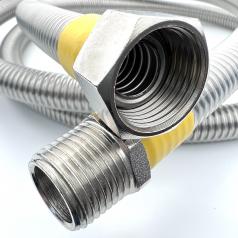 Сильфон для газа в оплетке ПВХ 1/2" 1,0 м ВР/НР