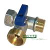 Кран трехпроходной 1/2"х3/4"х1/2", НР/ВР/НР, хром